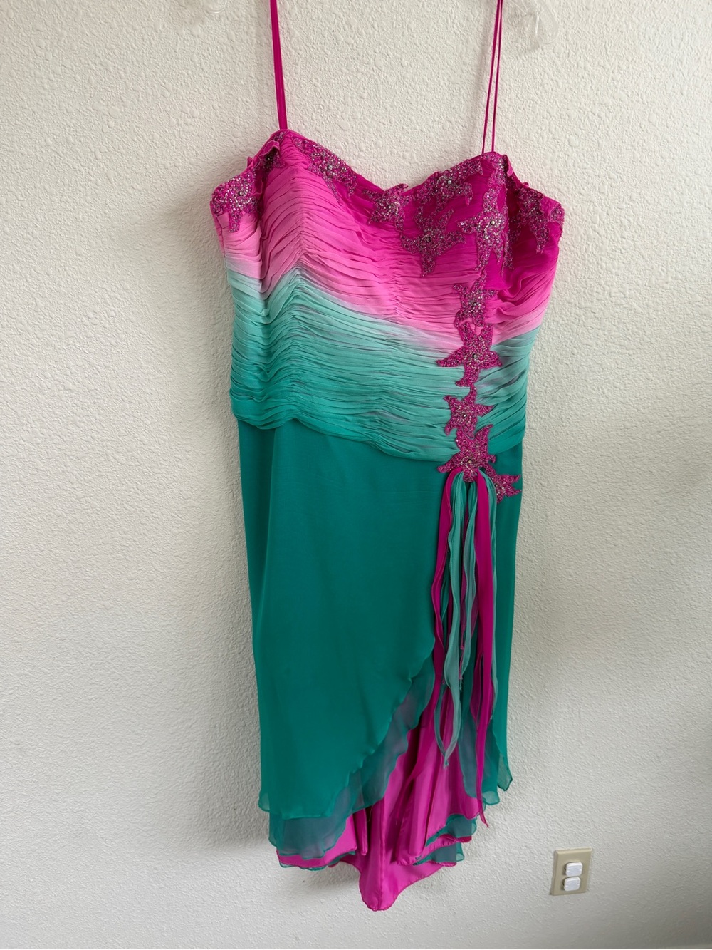 Rare Alyce Designs Vintage Ombre Pink to Teal Fairy Gown - size 24